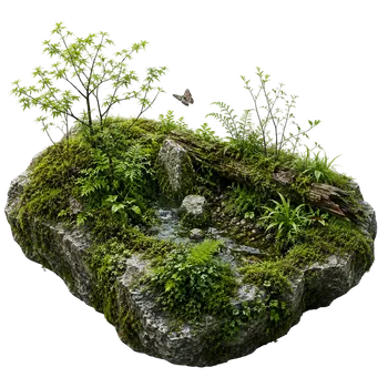 Minimalist Wabi-Sabi terrarium detail